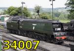 34007 'Wadebridge' (4-6-2 WC class) Mid-Hants Railway 5-Jun-2010